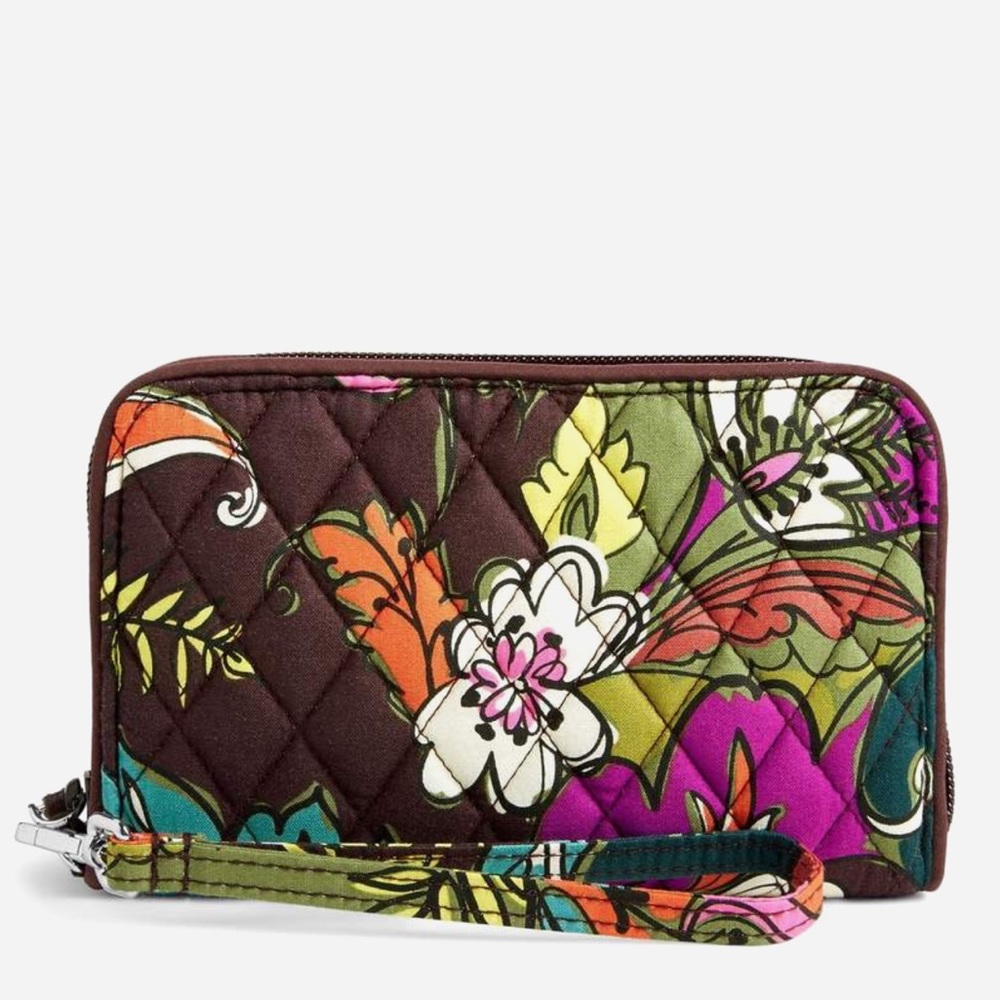Vera Bradley RFID Grab & Go Wristlet Autumn Leaves nwt